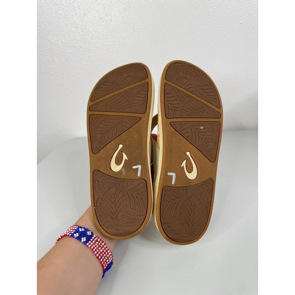 Olukai Nu'a Pi'o Flip Flop‎ Sandals in Tapa Wai Camo Size 7